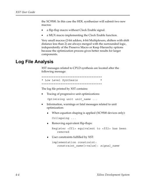 Xilinx Synthesis Technology User Guide