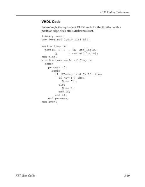 Xilinx Synthesis Technology User Guide