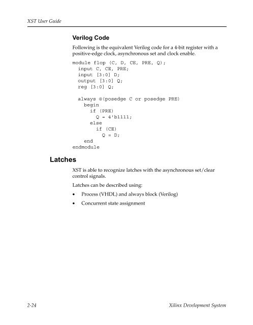 Xilinx Synthesis Technology User Guide