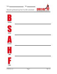 B-SAHF Worksheet - CFBT-US!