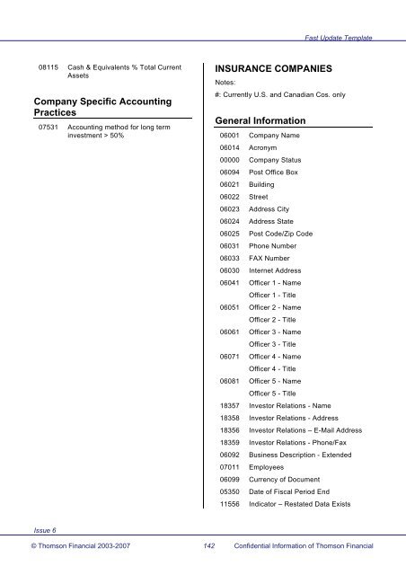 Worldscope Database Datatype Definitions Guide