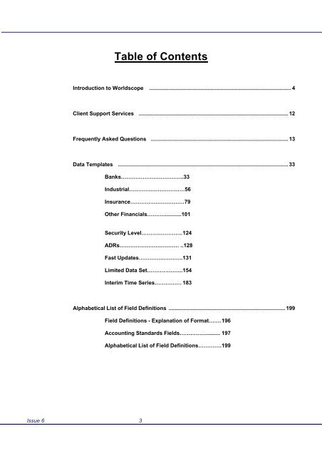 Worldscope Database Datatype Definitions Guide