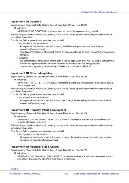 Worldscope Database Datatype Definitions Guide