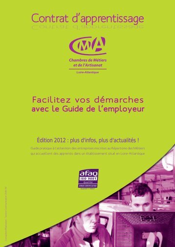 Contrat d'apprentissage - Chambre de Métiers et de l'Artisanat de ...