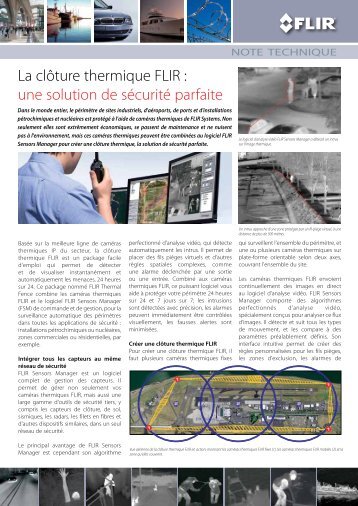 La clôture thermique FLIR : une solution de sécurité parfaite