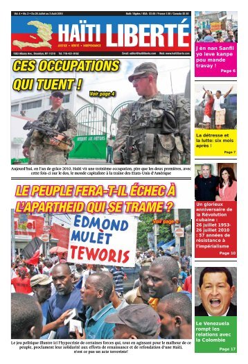 CES OCCUPATIONS QUI TUENT ! - Haiti Liberte