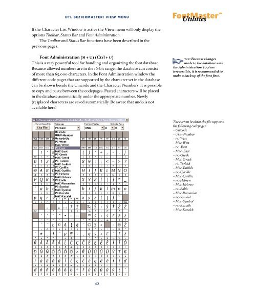 DTL FontMaster Manual1.1 PDF