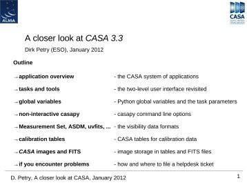 A closer look at CASA 3.3 - ESO