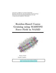 Residue-Based Coarse Graining using MARTINI Force Field in NAMD