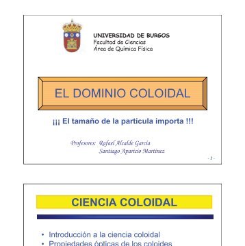 EL DOMINIO COLOIDAL - CFIE de Burgos