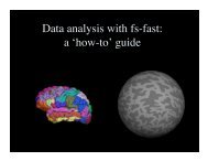 Data analysis with fs-fast: a 'how-to' guide