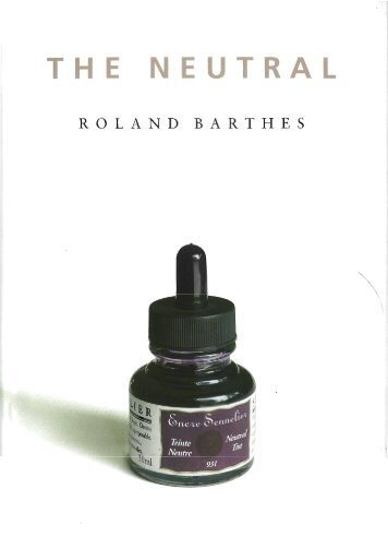 The Neutral” that Roland Barthes