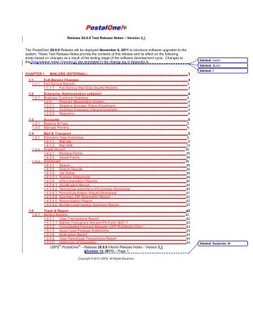 PostalOne! Release Notes - 28.0.0 Version 2 - RIBBS