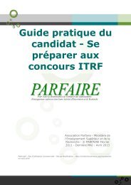 Guide pratique du candidat - Se préparer aux concours ITRF - UTC