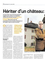 Hériter d'un château: la poisse? - Les châteaux de la Suisse