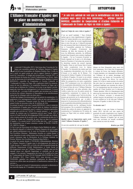 AIR INFO 75 - Groupe de presse Aïr Info Niger