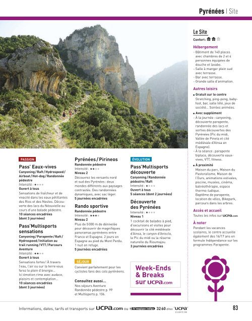 Sites montagne - France - UCPA