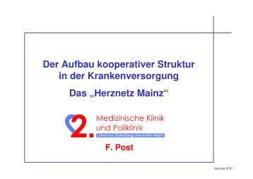 Gerontokardiologie - HRZ Uni Marburg: Online-Media+CGI-Host