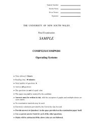 Sample Paper - University of New South Wales