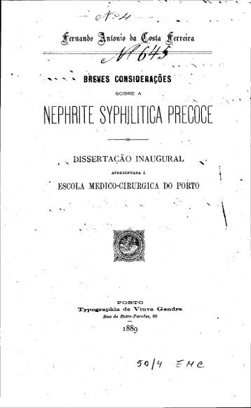 NEPHRITE SYPHILITICA PRE