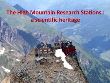 High Mountain Reserch Stations - Chalonge School - Observatoire ...