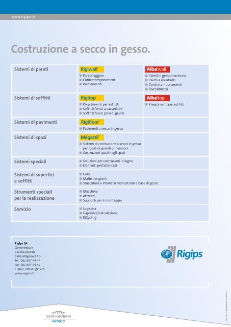 Rigips – Macchine per la costruzione a secco Ultra leggere, flessibili ...