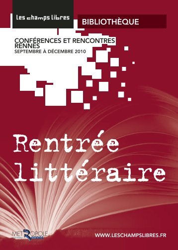 depliant rentree 2010 - Bibliothèque de Rennes Métropole