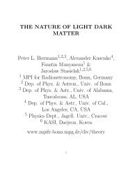 THE NATURE OF LIGHT DARK MATTER Peter L. Biermann ...