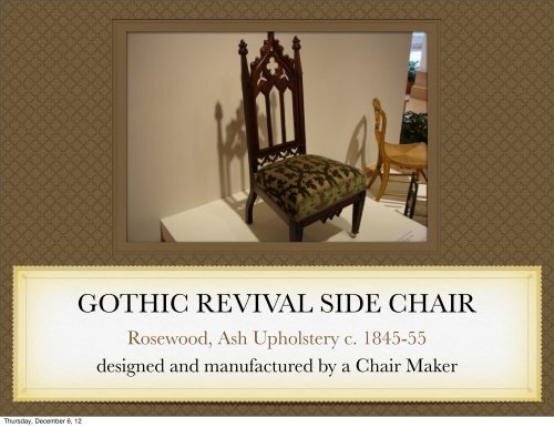 GOTHIC REVIVAL SIDE CHAIR