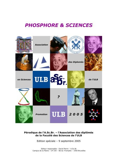 PHOSPHORE & SCIENCES - de l'Université libre de Bruxelles