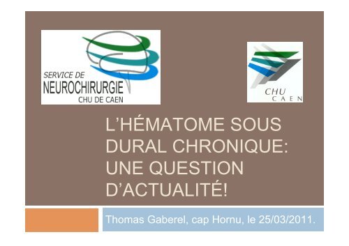 21. HSDC update Gaberel Th - Campus de Neurochirurgie