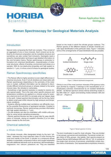 Raman Spectroscopy for Geological Materials Analysis - Horiba