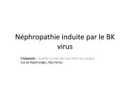 Infection à BK virus chez le transplanté rénal - Infectio-lille.com