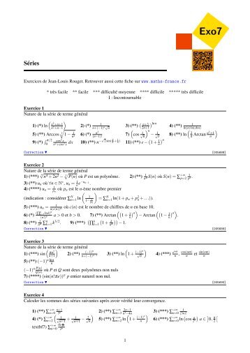 Séries - Exo7 - Emath.fr