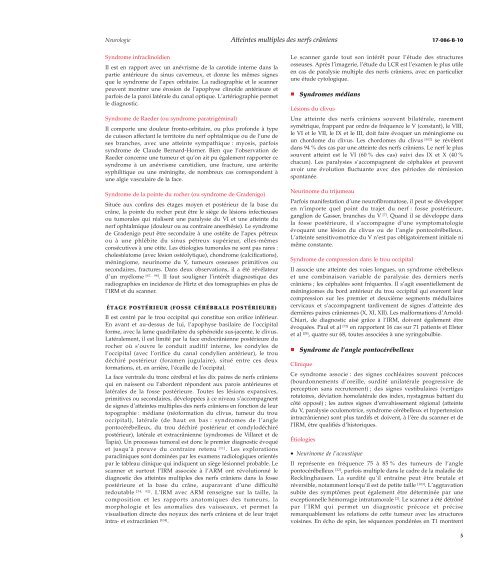 Atteintes multiples des nerfs crâniens - Psychologie - M. Fouchey