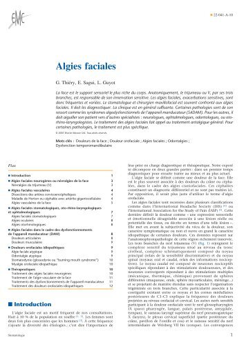 Algies faciales - Belbacha Dental