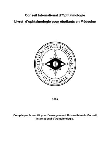 Conseil International d'Ophtalmologie Livret d'ophtalmologie pour ...