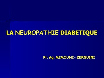 LA NEUROPATHIE DIABETIQUE