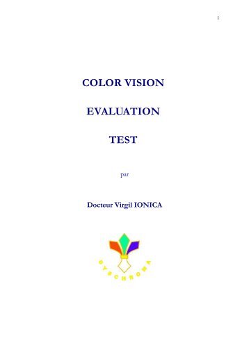 Le logiciel « DYSCHROMA - Color Vision Test by Virgil Ionica