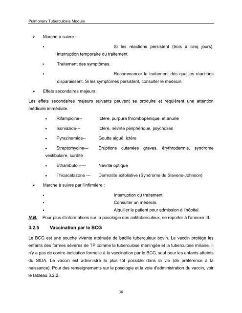 Module sur la Tuberculose Pulmonaire - The Carter Center