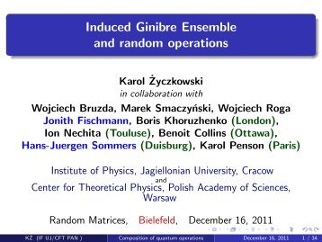 Induced Ginibre Ensemble and random operations