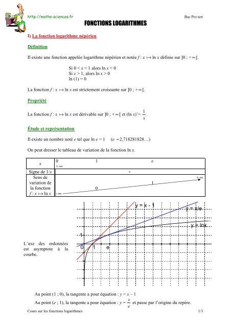 Logarithme D cimal Cours Logarithme D cimal Cours
