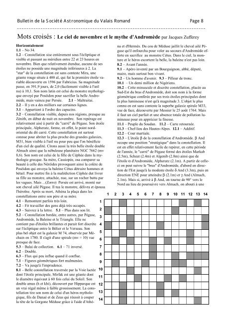 Pages 8 Et 9 Mots Croisés De Novembre Savar