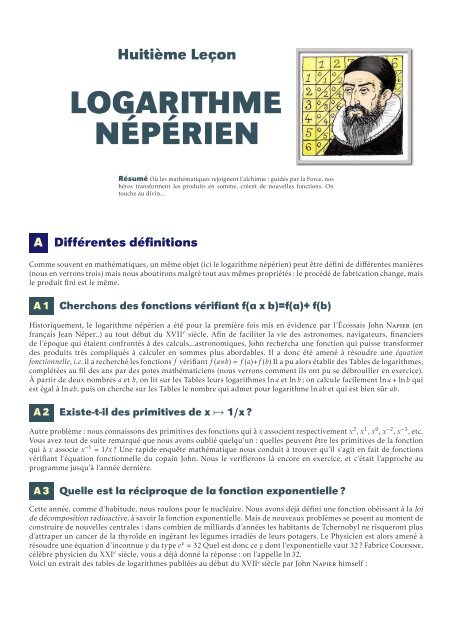 LOGARITHME NÉPÉRIEN