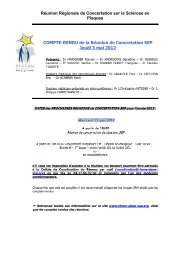 CR concertation 03-05-2012Format PDF - Réseau Rhône-Alpes SEP