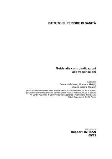 Guida alle controindicazioni alle vaccinazioni - Ministero della Salute