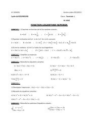 FONCTION LOGARITHME NEPERIEN - Lycée Bounkiling