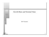 Growth Rates And Terminal Value – NYU Stern