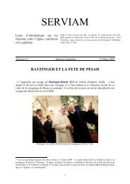 Télécharger la Lettre Serviam N° 15 - Contra Nostra Aetate