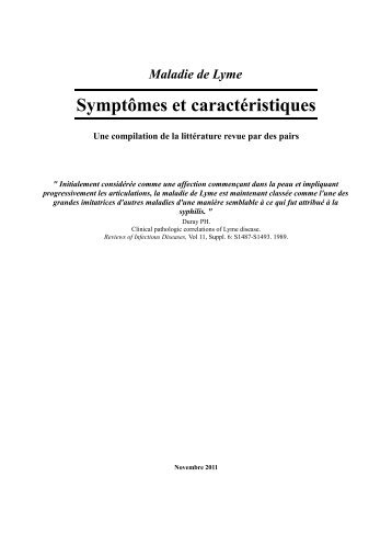 Symptômes et caractéristiques de la maladie de Lyme - Lyme Info